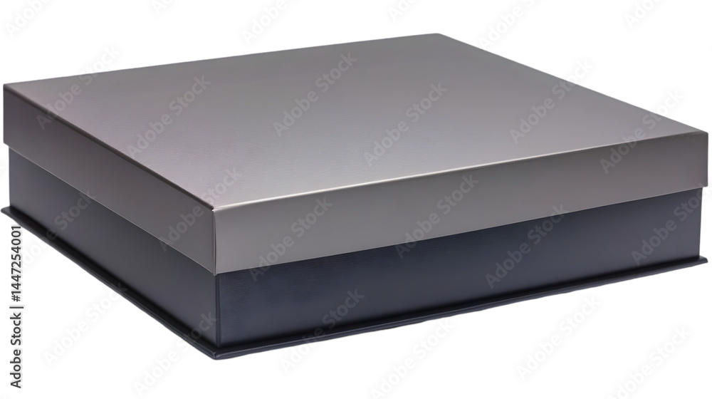 Realistic Gray Gift Box Illustration, Isolated Background, 3D Model Realistic Gray Gift Box Illustration, Isolated Background, 3D Model