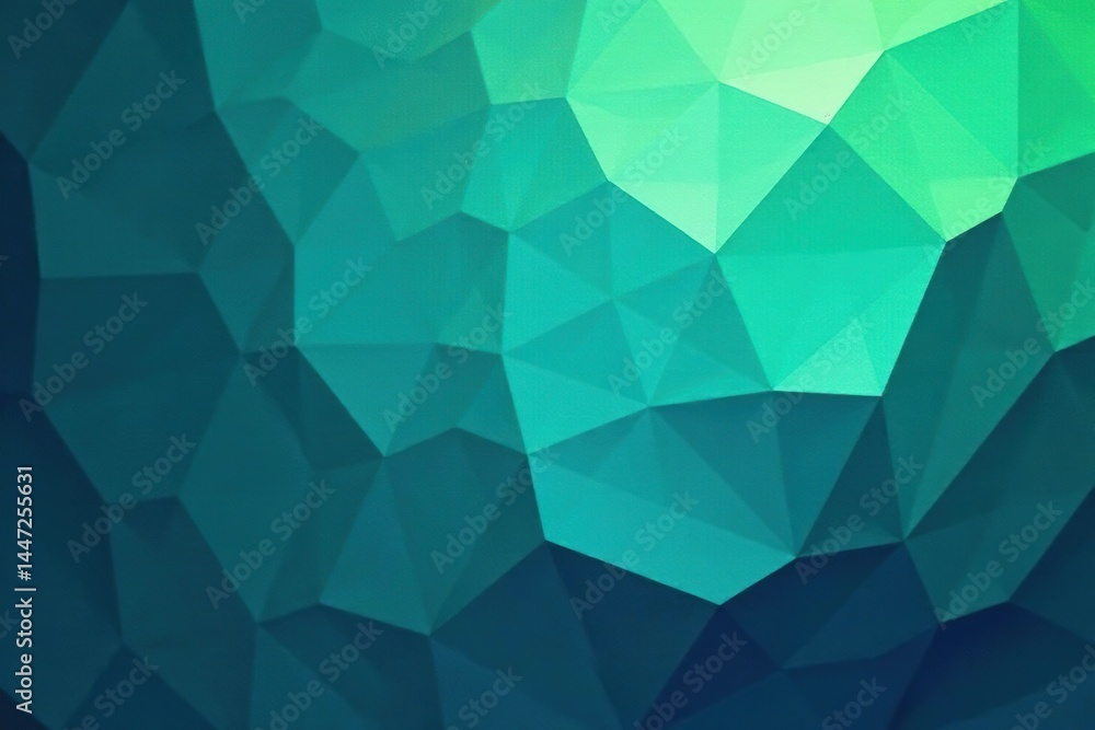 Obraz premium Subtle geometric pattern in calming blues and greens, room, contemporary
