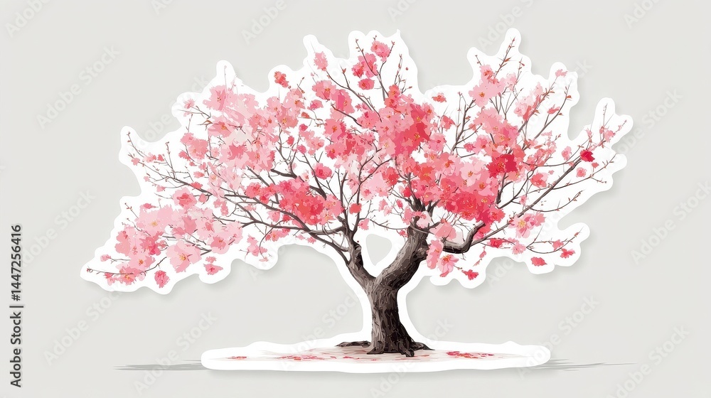 Fototapeta premium Pink Blossom Tree Art