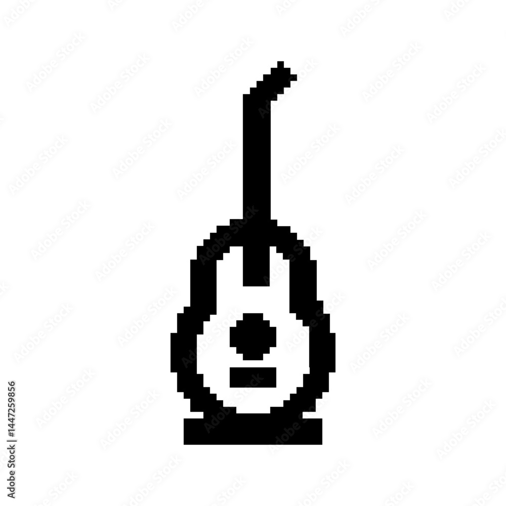 Obraz premium pixelate guitar icon
