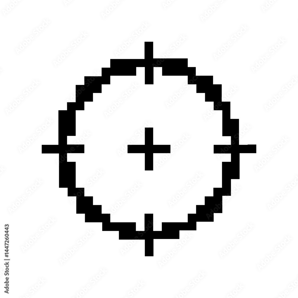 Obraz premium pixelate target icon