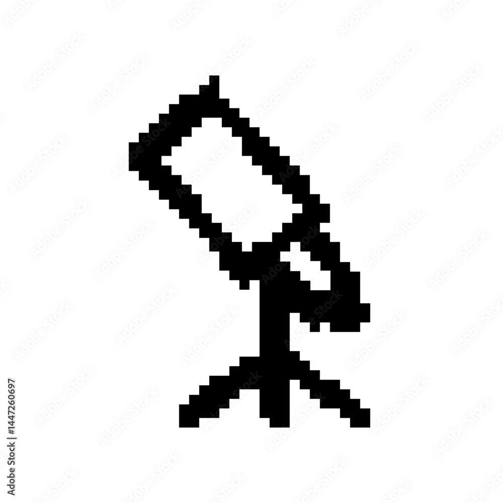 pixel telescope icon pixel telescope icon