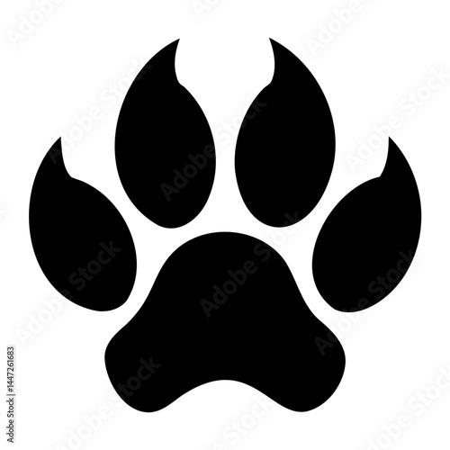 Dog paw print vector image for pet lovers and animal rescue organizations free download and use for designs isolated on transparent background