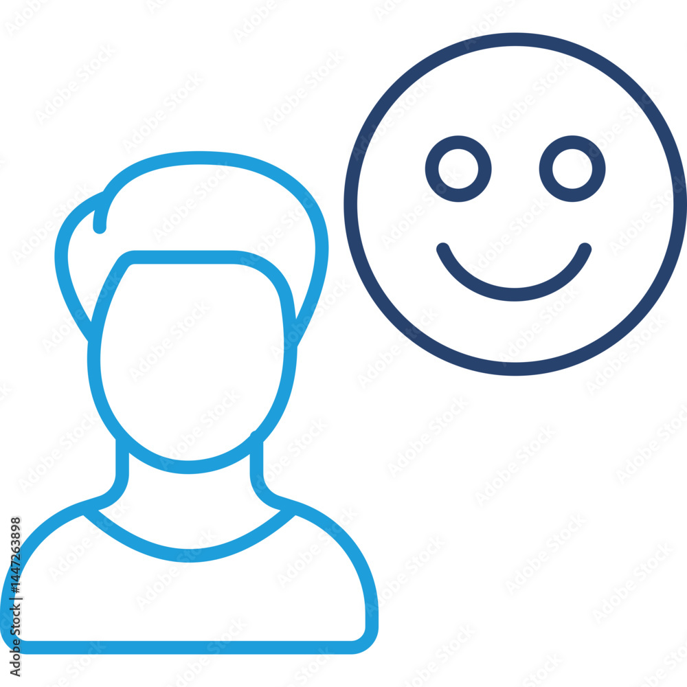 Naklejka premium Happy Client SVG Icon