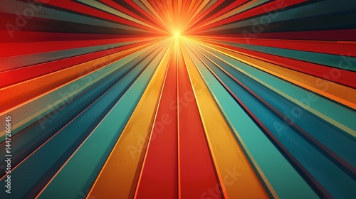 Wallpaper Mural Abstract background of perspective lines design in Hippie Retro style. template ready for advertisements or printing, Generative AI Torontodigital.ca