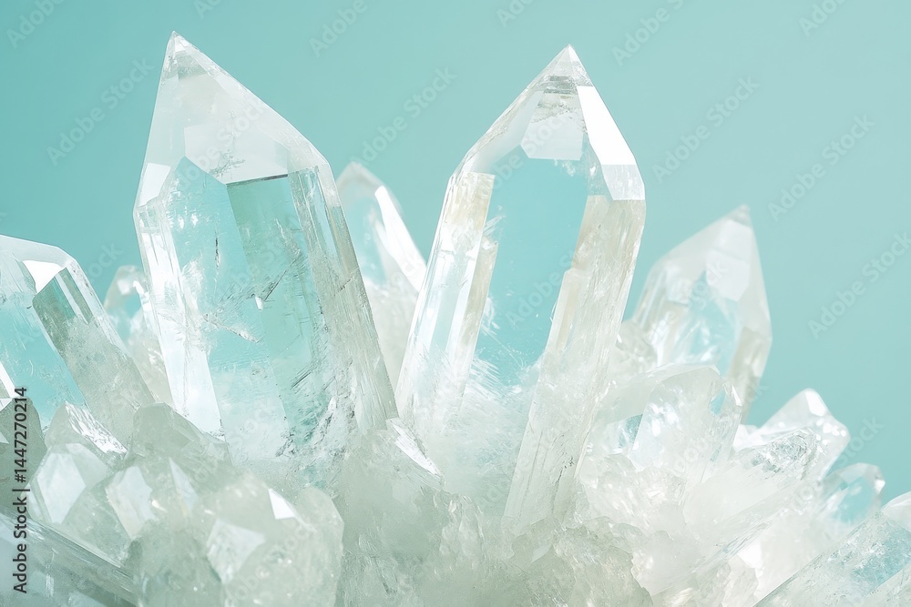 Close-up view of a cluster of crystalline structures.