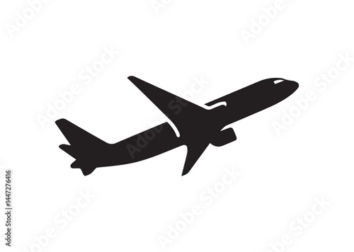 Airplane silhouette Vector isolated on white background