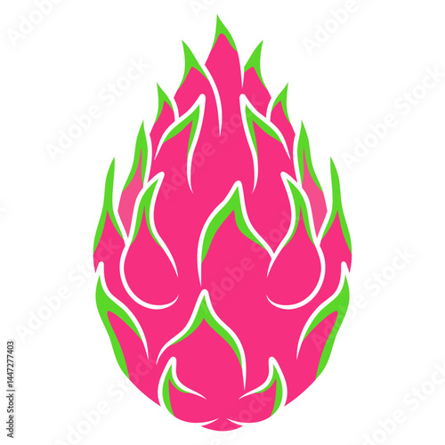 vector illustration of dragon fruit