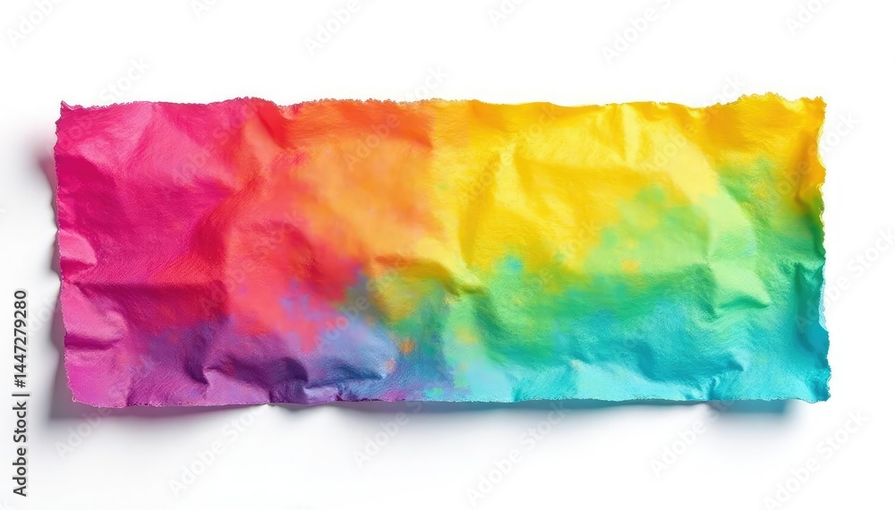 Fototapeta premium Single, vibrant-colored flap isolated on pure white background , leaflet, illustration, element