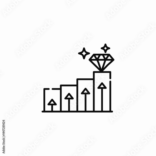 diamond chart icon sign vector