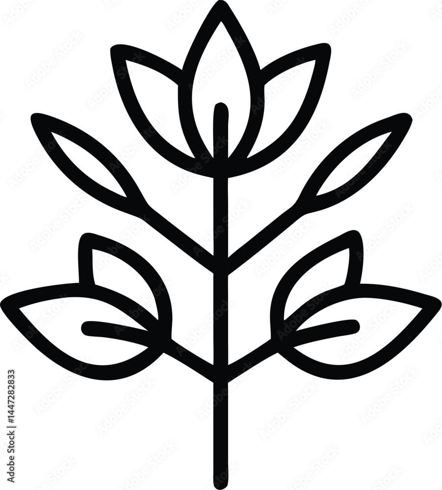 Medicinal Herbs Vector Icons – Thin Line Set of Healing Plants for Wellness, Health, and Herbal Remedies Medicinal Herbs Vector Icons – Thin Line Set of Healing Plants for Wellness, Health, and Herbal Remedies