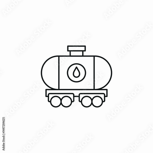 fuel tanker icon sign vector