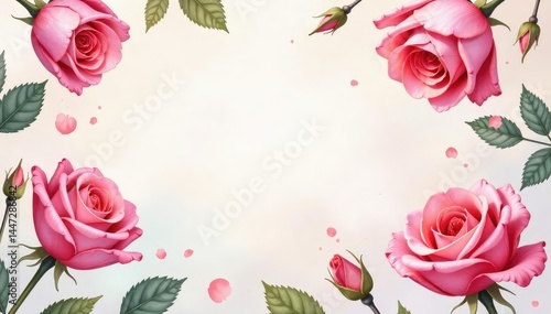 Delicate watercolor roses repeat on soft pastel background, roses, wallpaper, pastel