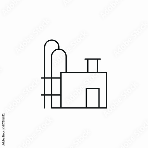 industrial plant icon sign vector