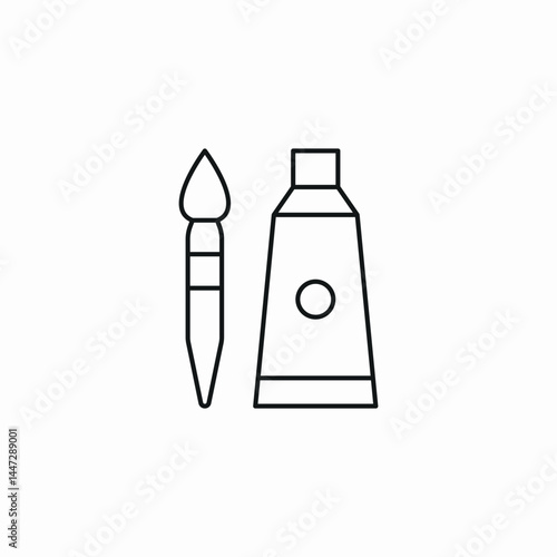 paint supplies icon sign vector