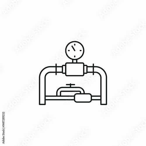 pipe pressure icon sign vector
