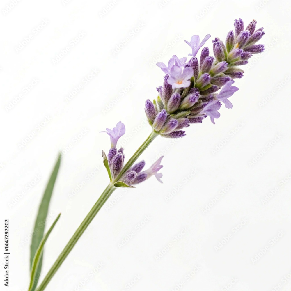 Naklejka premium lilac flowers on white background