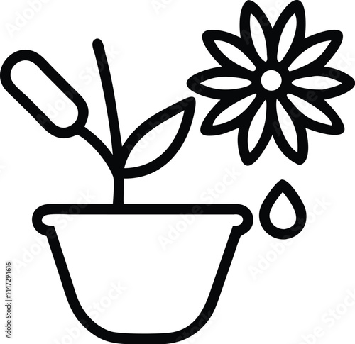 Medicinal Herbs Vector Icons – Thin Line Set of Healing Plants for Wellness, Health, and Herbal Remedies