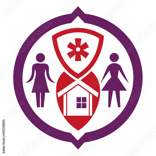 Domestic Violence Awareness Symbol Representing Safety and Support  