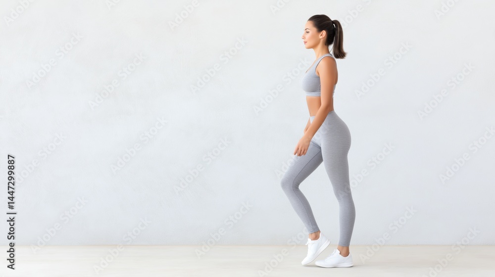 Woman practicing fitness techniques indoors in a modern workout space during daylight hours.