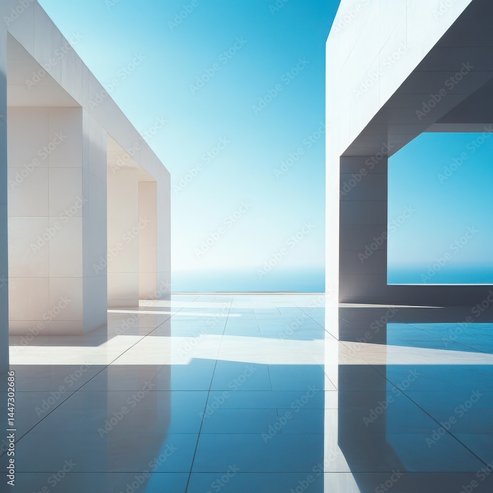 White architecture with blue sky on transparent background White architecture with blue sky on transparent background