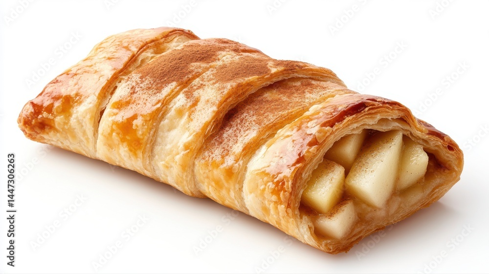 Freshly Baked Apple Strudel with Cinnamon apple strudel pastry dessert sweet baked apples cinnamon Freshly Baked Apple Strudel with Cinnamon apple strudel pastry dessert sweet baked apples cinnamon