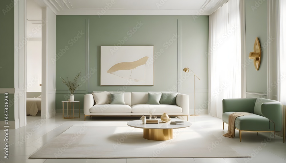 Photo interior modern design room 3d illustration Photo interior modern design room 3d illustration