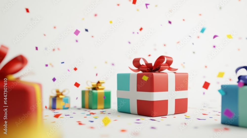 Festive gift boxes with confetti (6) Festive gift boxes with confetti (6)