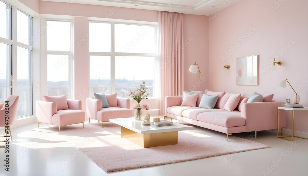 Photo interior modern design room 3d illustration Photo interior modern design room 3d illustration
