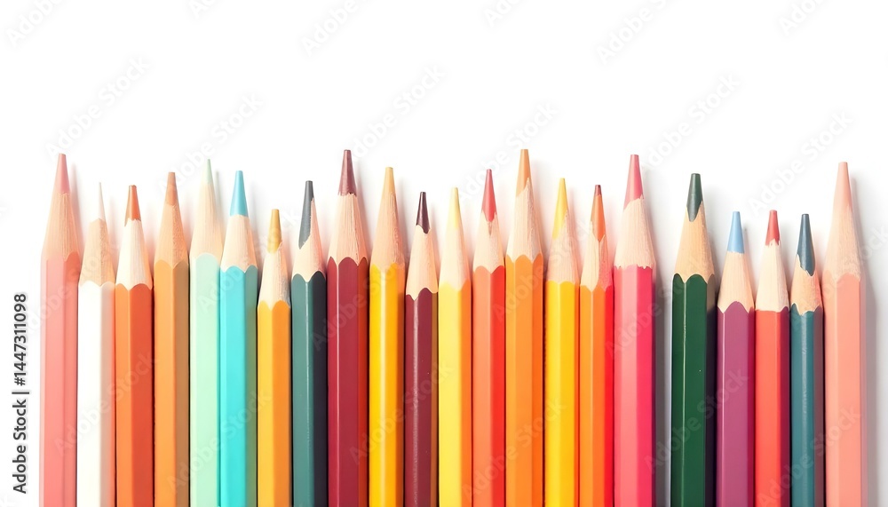 Color pencils isolated on white background Color pencils isolated on white background