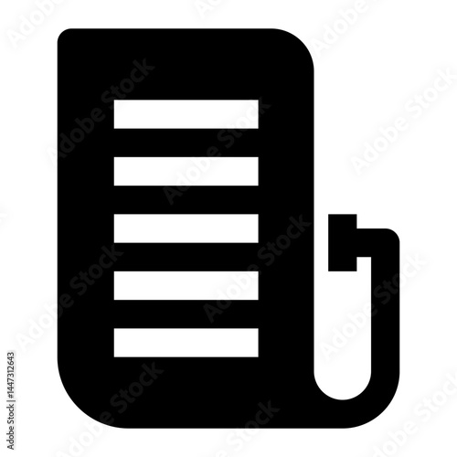 icon newsletter with style glyph
