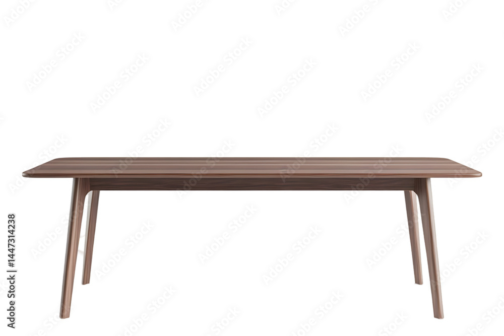 Simple Modern Wooden Dining Table Isolated Background Photo Simple Modern Wooden Dining Table Isolated Background Photo