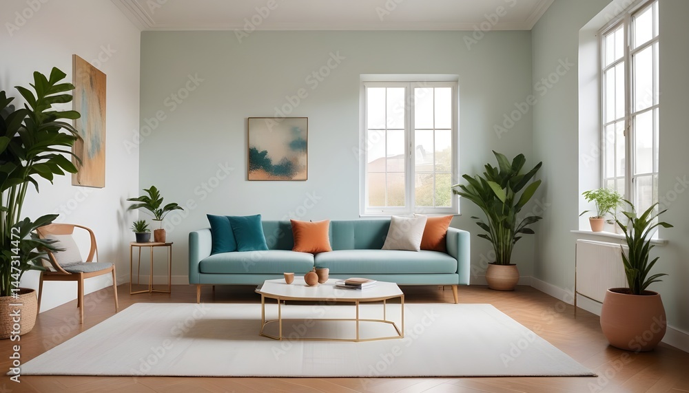 Fototapeta premium Photo interior modern design room 3d illustration