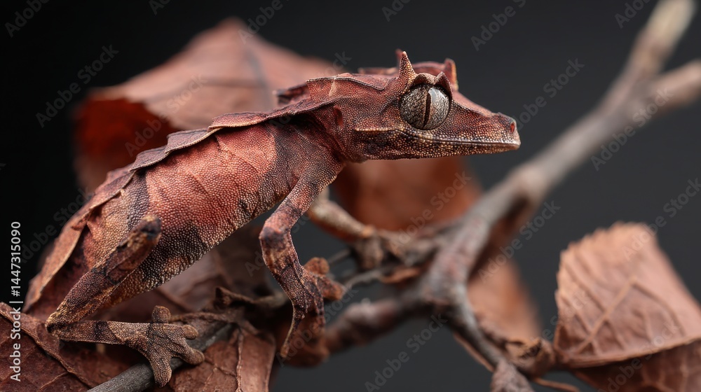 Fototapeta premium Leaf-Tailed Gecko: Master of Camouflage
