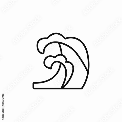 wave sea icon sign vector