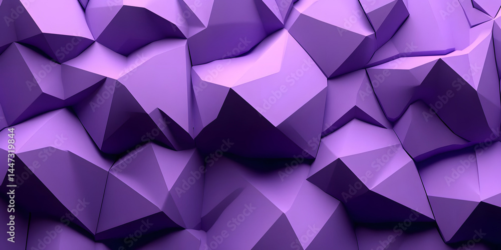 Purple Geometric Abstract 3D Shapes Purple Geometric Abstract 3D Shapes