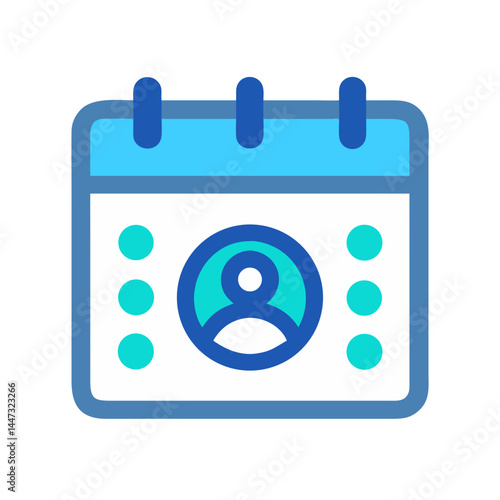 Calendar with User Profile Icon — Scheduling, Appointment, Personal Planner Symbol