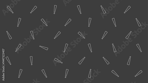 White outlined exclamation marks scattered across a solid dark background