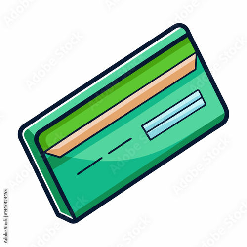 Credit Card Illustration in Vibrant Colors for Financial Concepts  