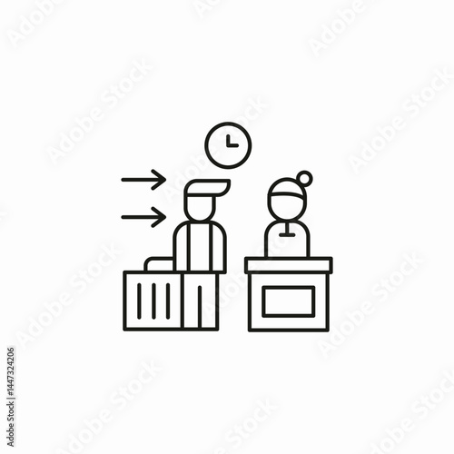 airport checkin icon sign vector