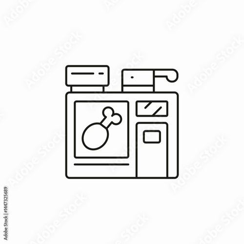 chicken shop icon sign vector