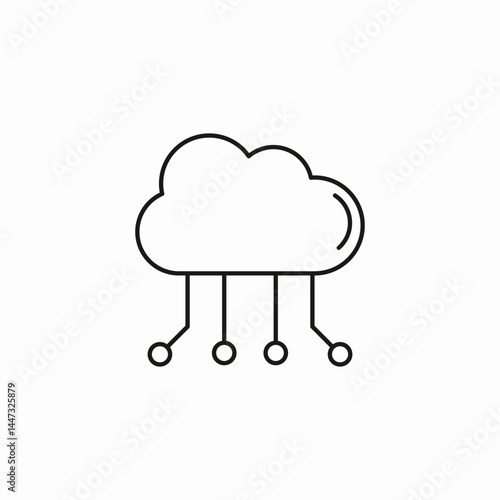 cloud network icon sign vector