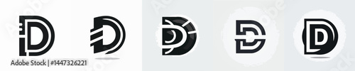 letter D logo vector