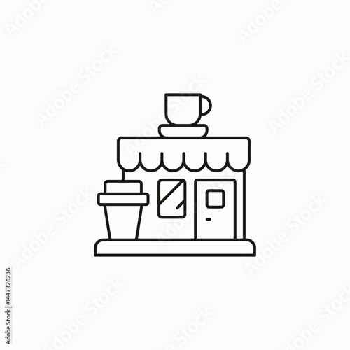 coffee shop icon sign vector