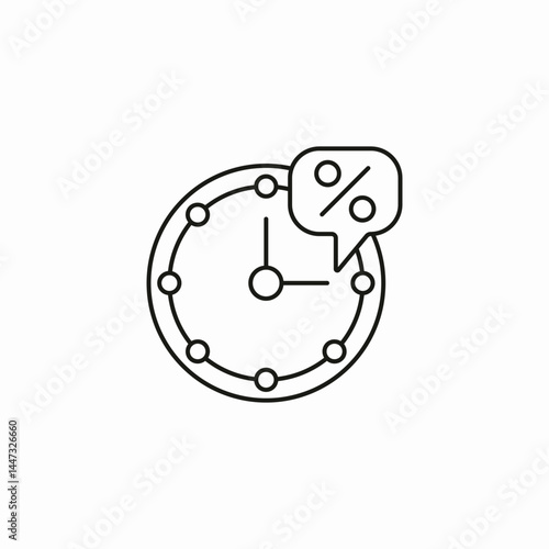discount timer icon sign vector