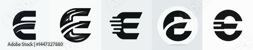 letter E logo vector