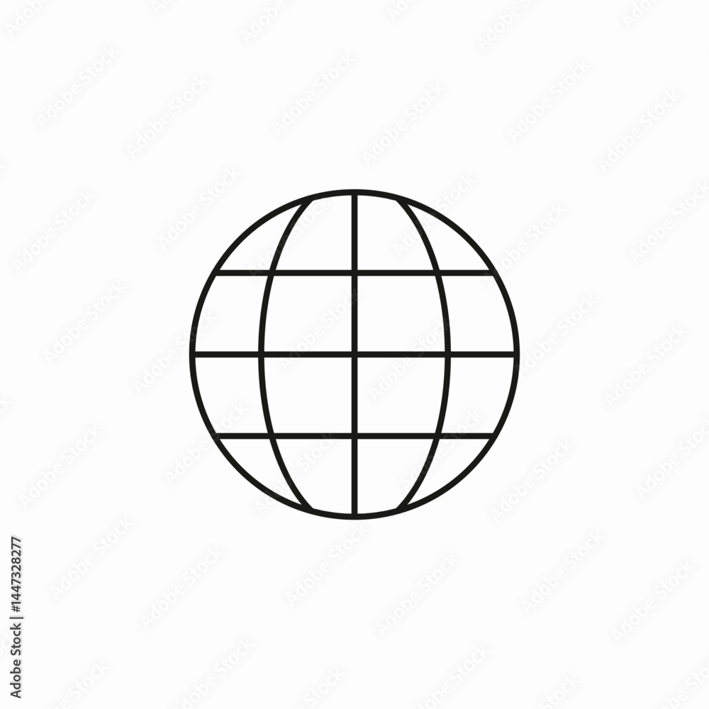 grid globe icon sign vector grid globe icon sign vector