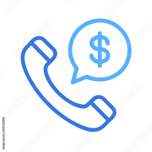 “Financial Consultation Call Icon – Business Advice, Client Support, Minimal Line Vector, Editable Stroke”