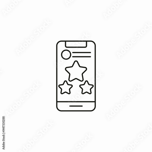 mobile rating icon sign vector