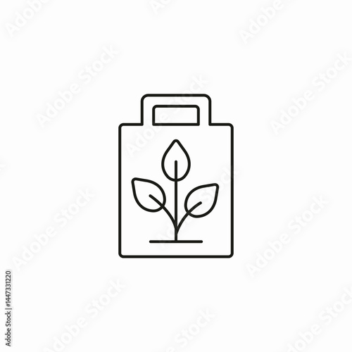 organic bag icon sign vector